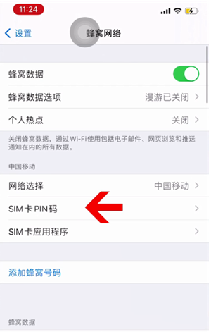 汉源苹果14维修网分享如何给iPhone14的SIM卡设置密码 