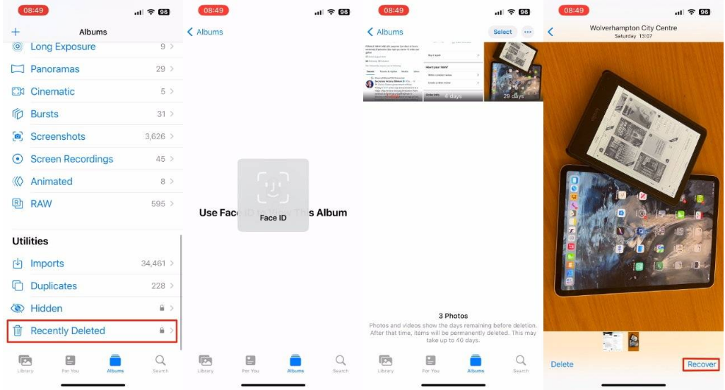 汉源苹果14维修分享 iPhone14 上恢复已删除的照片 
