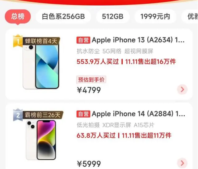 汉源苹果14维修分享iPhone14配置不如同价位的安卓还能大卖 