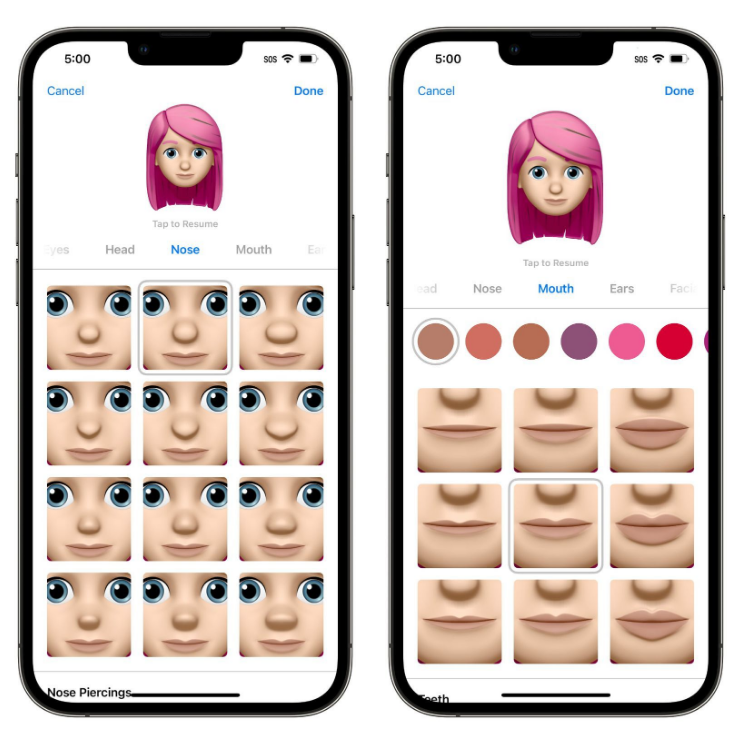汉源苹果手机维修分享​iOS 16中的拟我表情有了哪些变化和升级 